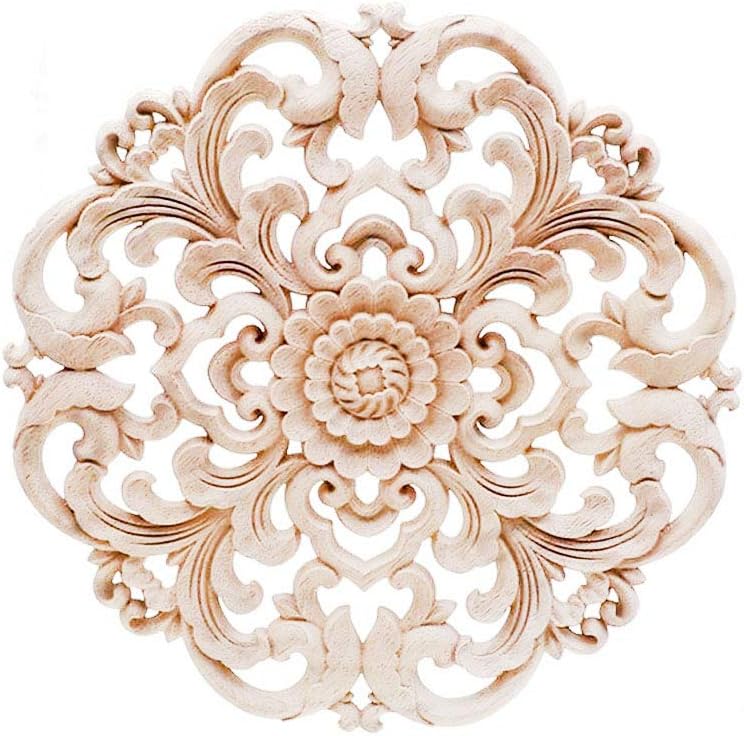 Beoot Wooden Carved Onlay Appliques Wood Carving Decal