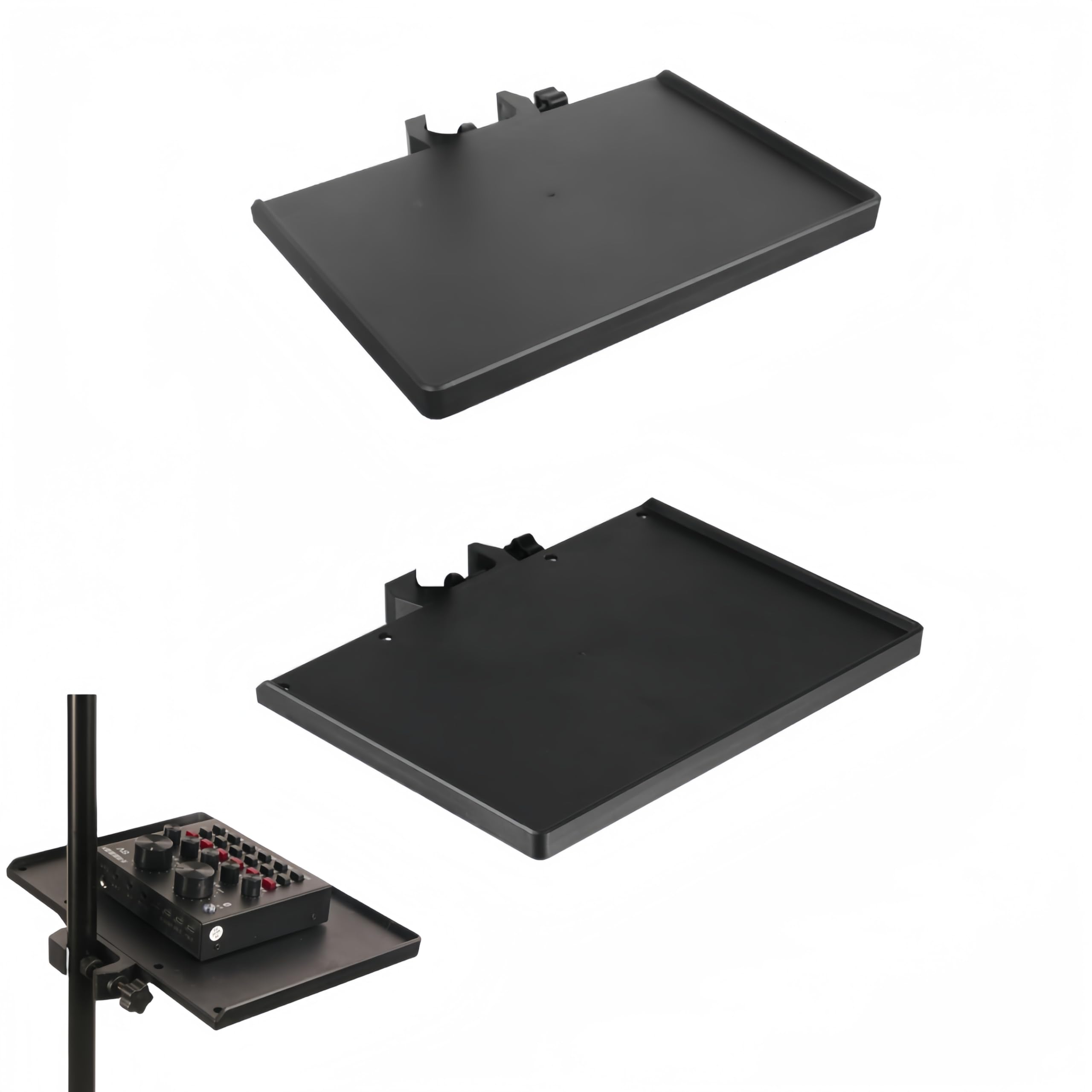 Vassoio Portamicrofono Per Asta - Scaffale Plastica Per Scheda Audio, Telefono, Accessori Live - Foto 6