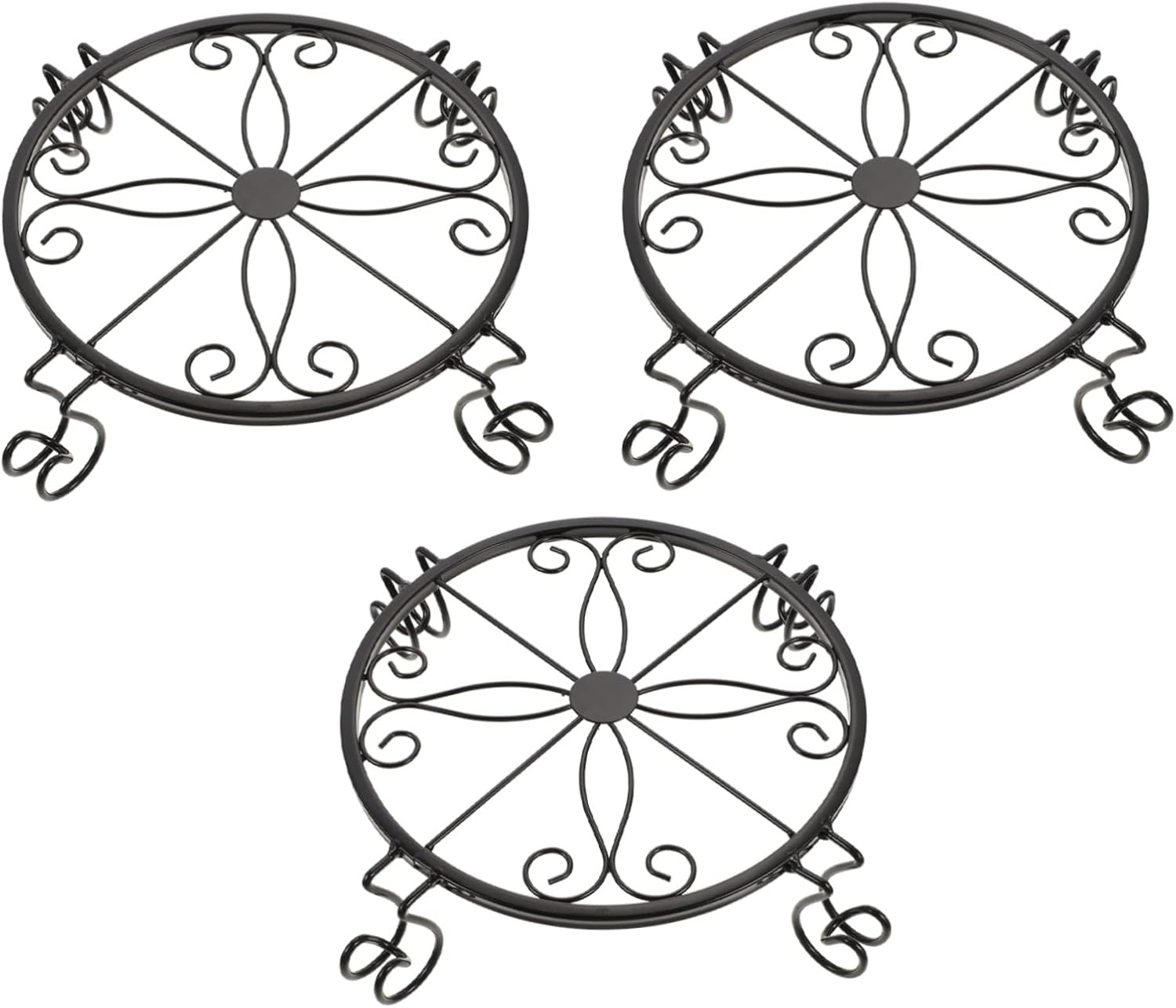 BESPORTBLE Heavy Duty Flower Pot Stands Iron Plant Stand Plant Pot Shelf Space Saving