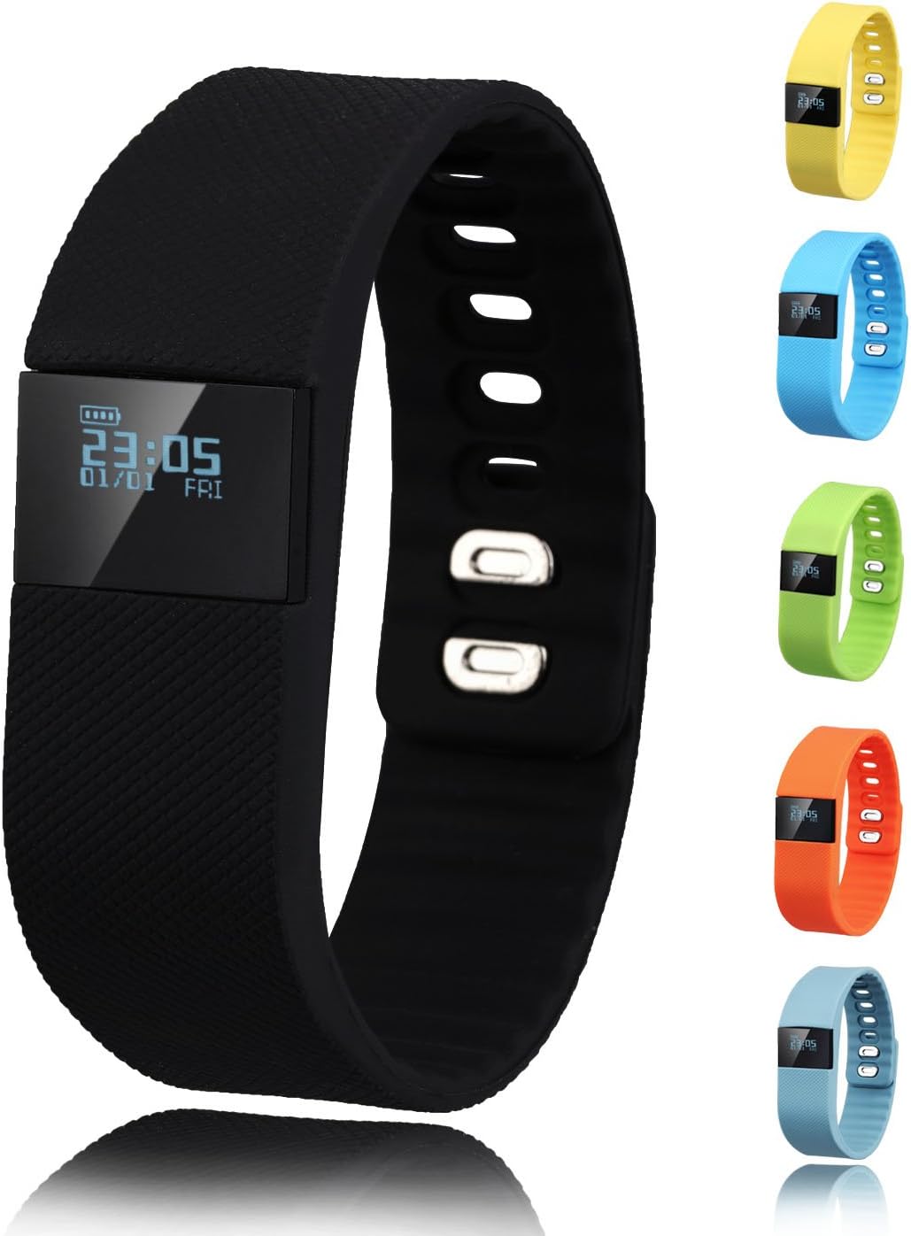 Activity Tracker,Gajozon Fitness Tracker Smart Watch Smart Band Wireless Bluetooth Sleep Monitor Wristband Running Pedometer Exercise for Android 4.3 IOS 7.0 (Black)