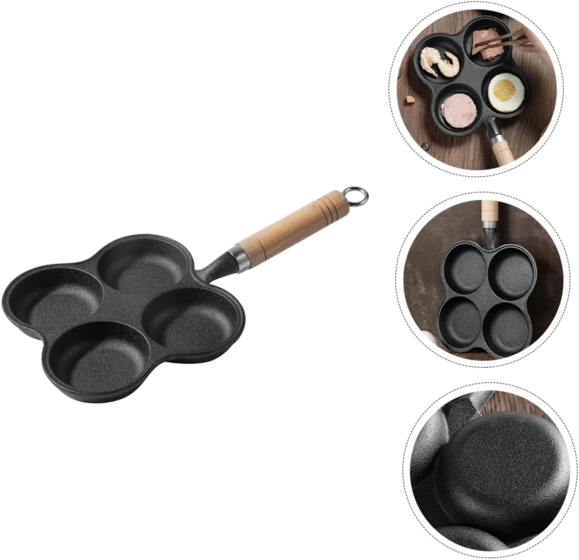 Egg Frying Pan Nonstick Kitchen Accessory Thicken Iron Mould for Breakfast Skillet Design for of Eggs Compact and Lightweight