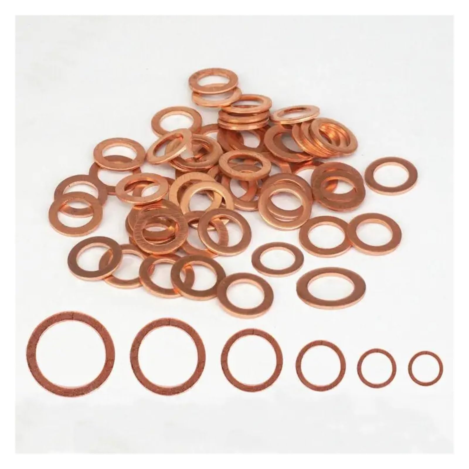 Arandelas de latón Arandelas Arandela Junta Redond 5-25 uds anillo de sellado arandela plana de cobre junta tórica M5 M6 M8 M10-M20 M22 M24 cuñas sólidas arandelas anillos sello espaciador(M22x30x1.5m