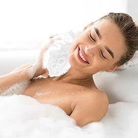 Fu Store Loofah Sponge Shower Loofahs 70g Bath Sponges Mesh Balls for Body Scrubber Exfoliator Wash Back Scrubbers Bathroom Men Women - 4 Cleaning Bathing Accessories