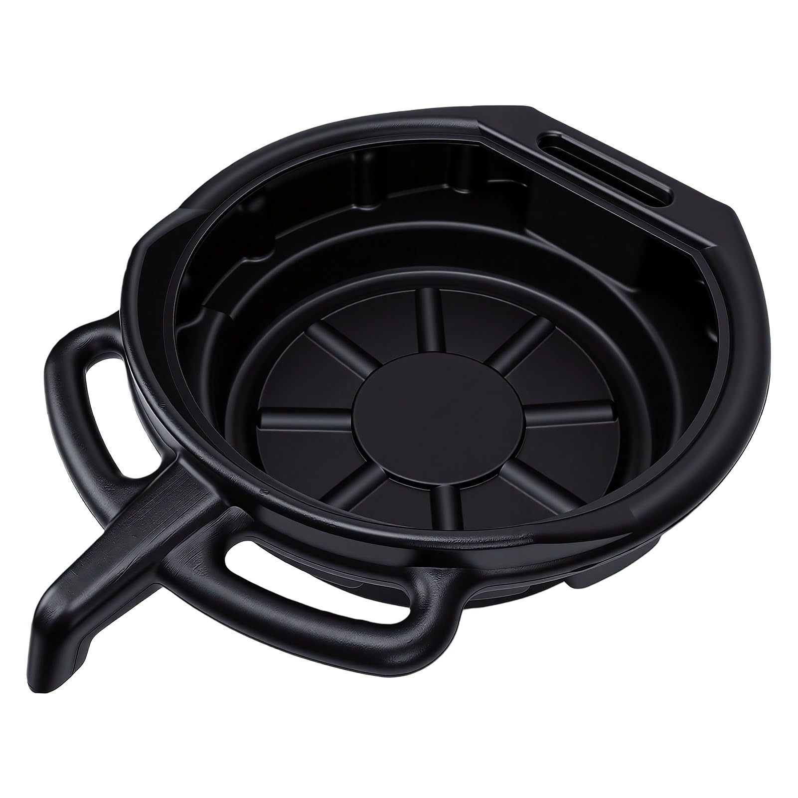 Keenso Bandeja de Drenaje de Aceite, Bandeja de Goteo de Aceite PP 15L 3.96 Galones con Boquilla Antisalpicaduras, Colector de Fluido para Coche, Motocicleta, Camión, Mantenimiento, Garaje,
