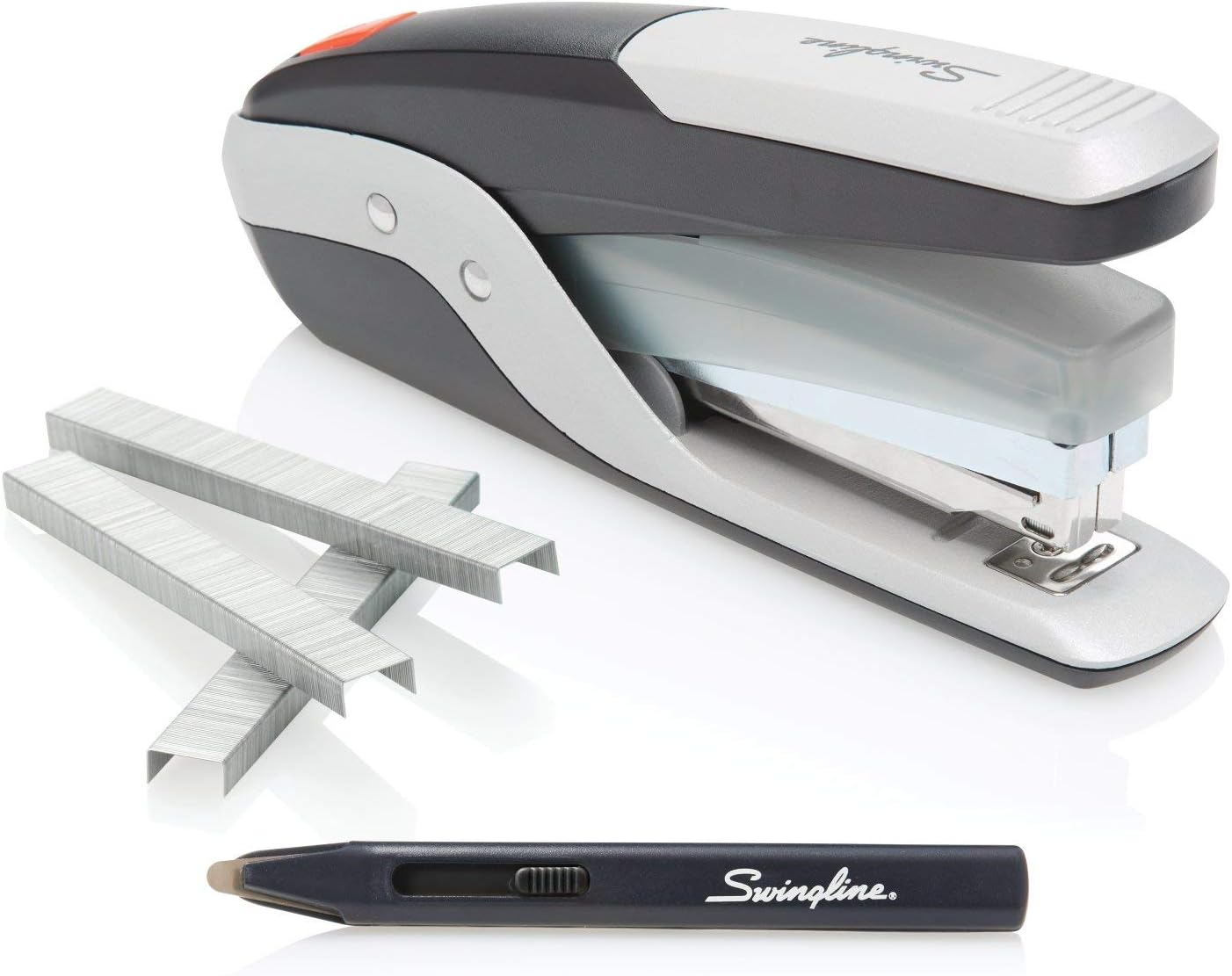 Swingline Stapler Value Pack, 28 Sheet Quick Touch Full Strip Stapler, 5,000 Premium Staples, Staple Remover, Blue/Silver (S7064584)