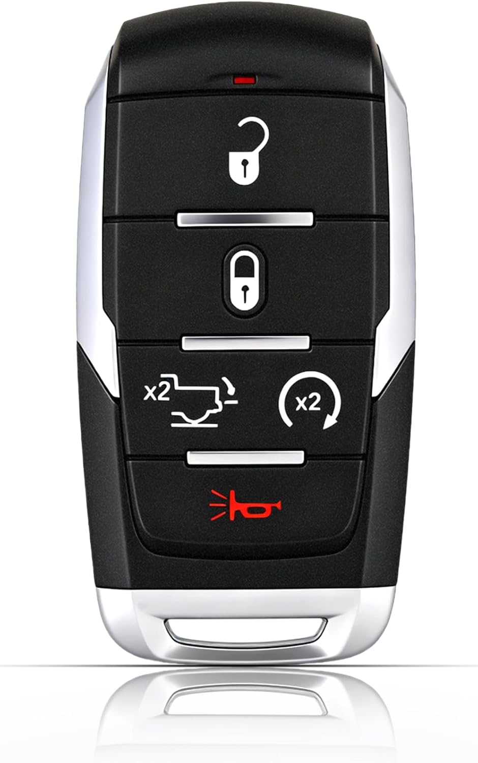 Smart Key Fob for Dodge RAM 1500 2019-2024 YIKEBALOG 5 Button Proximity Remote Control Key Fob fit for Dodge RAM 1500 2019-2024 OHT-4882056 68291691