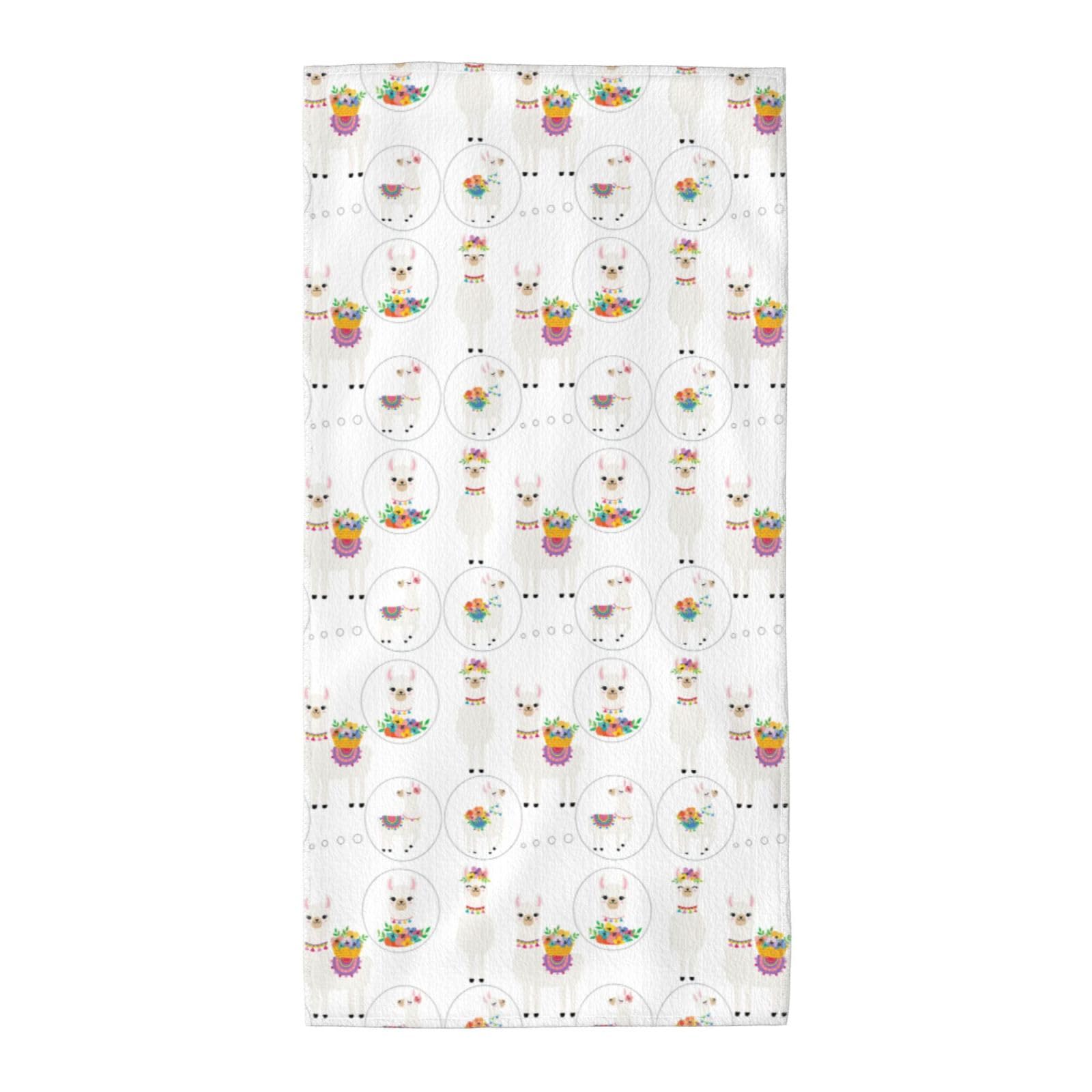 WYCZHY Llama Printed Quick Dry Beach Towel For Camping Travel Vacation