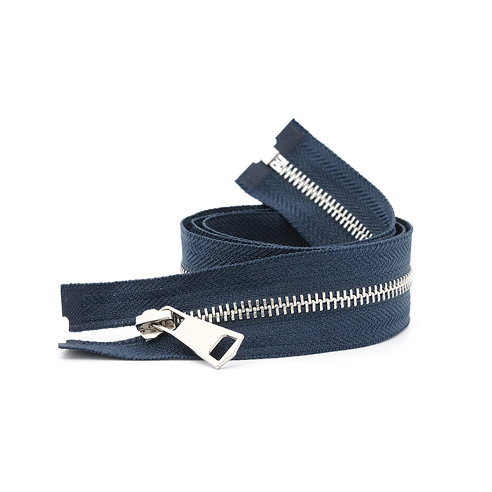 Stevenurr 5# Metal Zipper 85 cm Open-end Zip for Clothing Down Jacket Clothes Zips Clasp DIY Sewing Accessories, Navy Blue, 85cm โ image 1