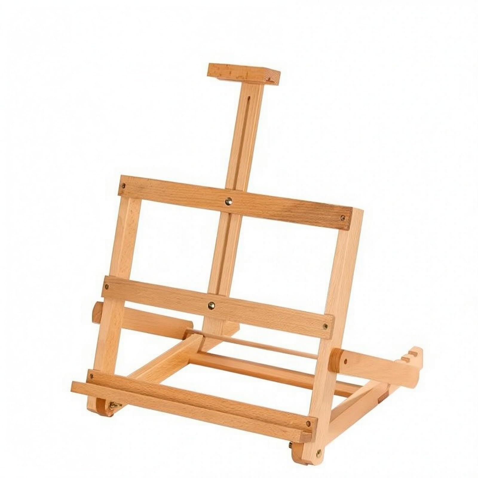 Caballete de Escritorio Caballete Plegable Soporte de Dibujo Atril de Mesa Caballete para Pintar de Resistente con Marco, Caballete De Mesa Plegable W07B, Altura Ajustable De 34-48CM, 38x38CM