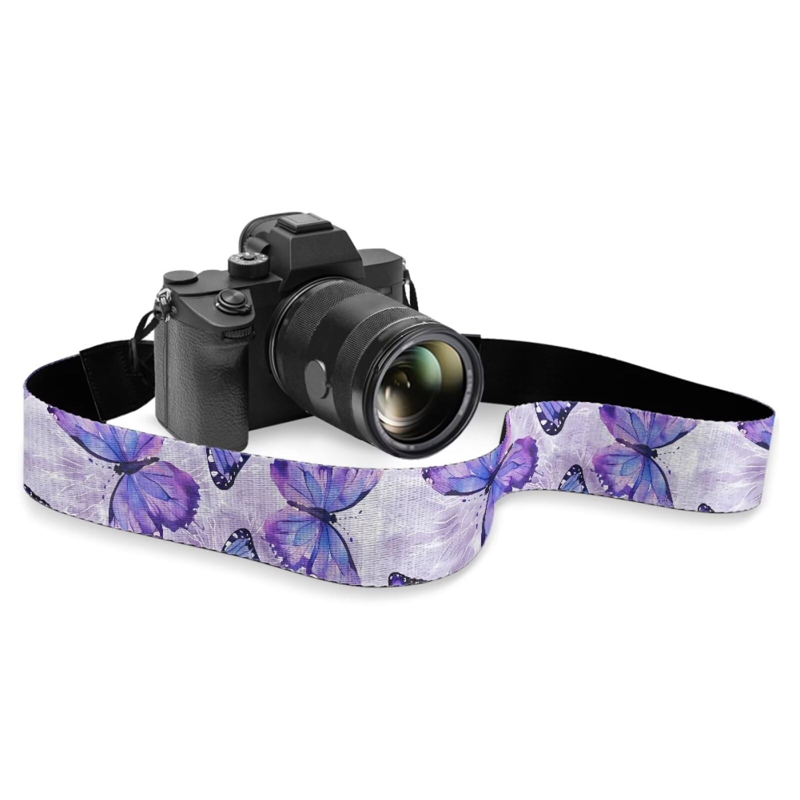 Sepetwhos Butterfly Camera Strap Adjustable Neck & Shoulder Strap with Quick Release Buckles Soft Sling Strap for Film Camera