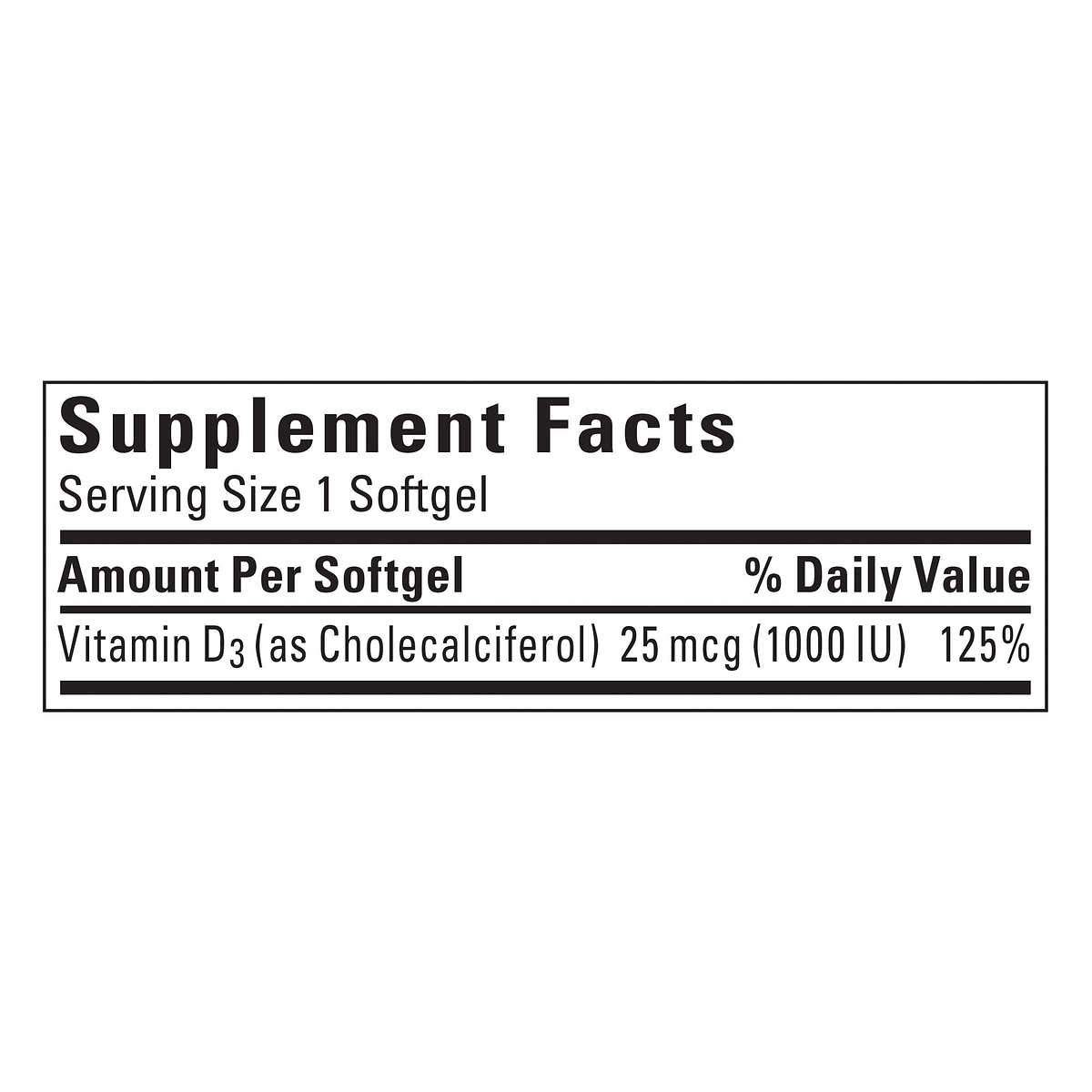 Nature Made Vitamin D3 1000IU, 650 Softgels