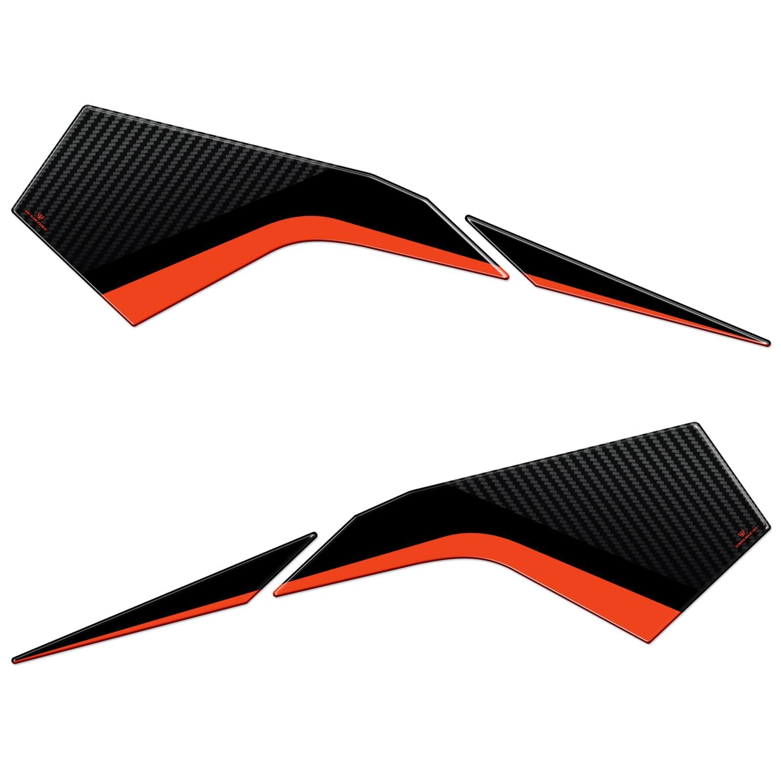 Resin Bike Autocollant Moto Compatibles avec KTM 790-890 Duke 2022-2026. Protections Grip Latérales de Réservoir Contre Les Chocs et Les Éraflures. Autocollant 3D Résinés Made in Italy
