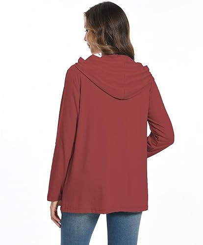 Miniatura 6 de Meuponc Chaqueta de mastectomía Hoddies con bolsillos de drenaje para mujer después de la cirugía, imprescindible para recuperación después de la