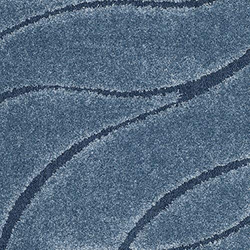 Image of Rectangular Handmade Super Soft Shag Carpet Rug Microfiber Area Carpet Rug For Living Room, Bedroom, Home Decor 3x5 Teal Blue