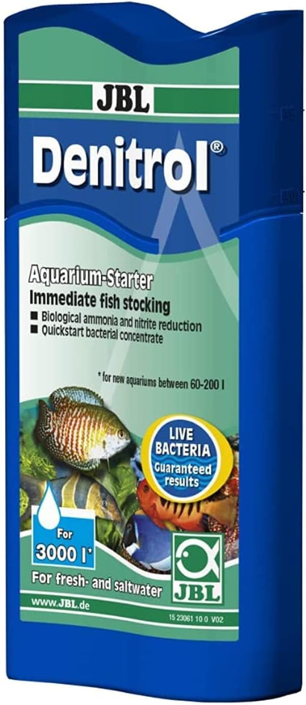 JBL Denitrol 100 ml, Bacteria starter for adding aquarium fish to freshwater and saltwater aquariums