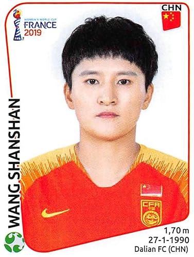 2019 Panini FIFA Women's World Cup France Album Stickers (Individual Sticker Only) Soccer #135 Wang Shanshan China PR 2 Inch by 2 12 Inch