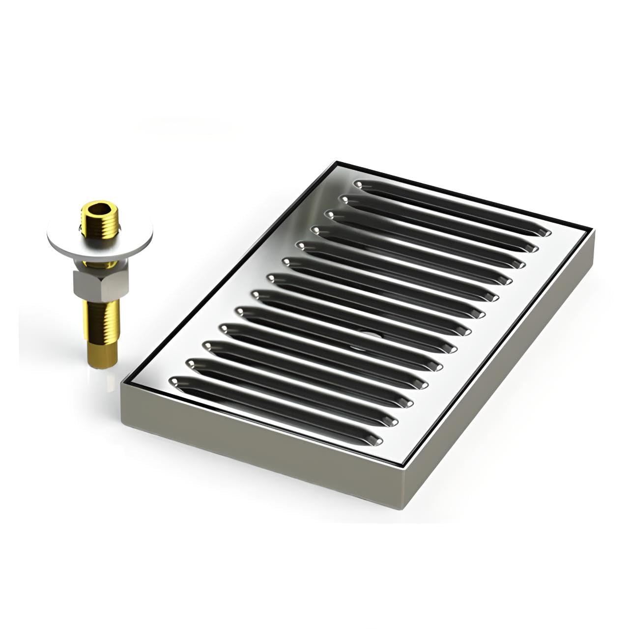 8Inch Drip Tray with Center Drain for Bar Taps and