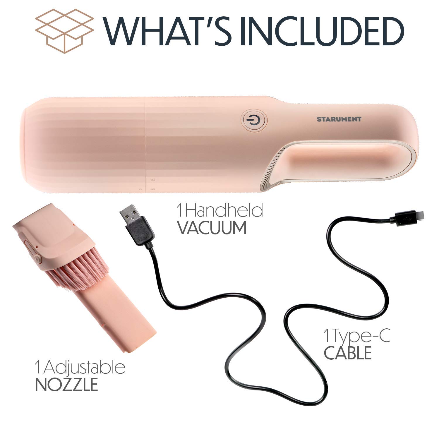 STARUMENT Portable Hand Vacuum Cleaner Handheld Cordless Cleaner for Dust Pet Hair Dirt Home Car Interior, Furniture Lightweight Easy to Use, Compact Design Battery Rechargeable... - Image 2