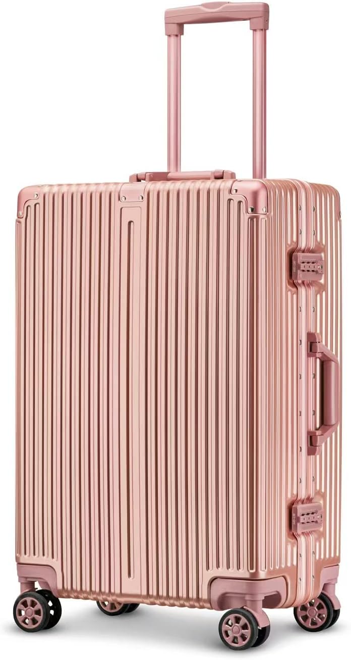 OETJE Carry On Luggage Aluminum Zipperless Hard Shell with