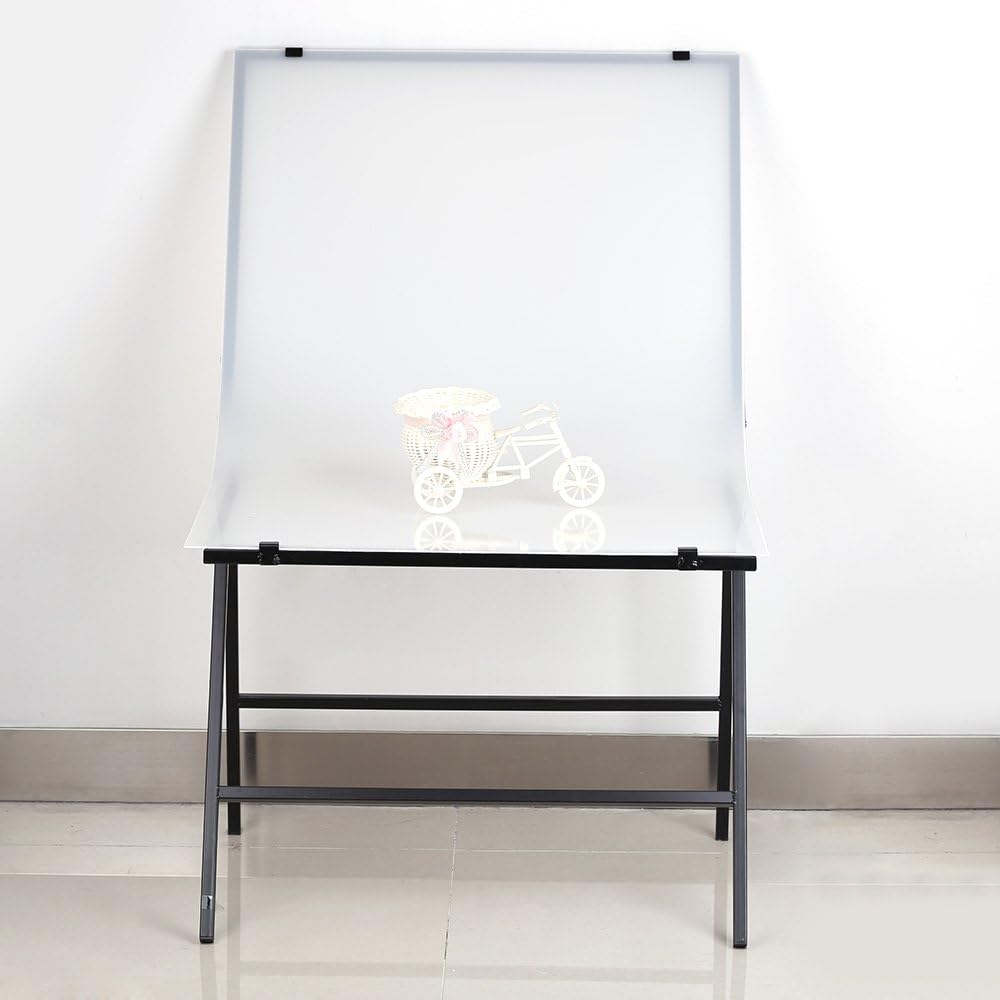 Portable Photography Table Gadget, Foldable Studio Lighting Photo Table Reduce Drop Shadow with Translucent Board, for Product