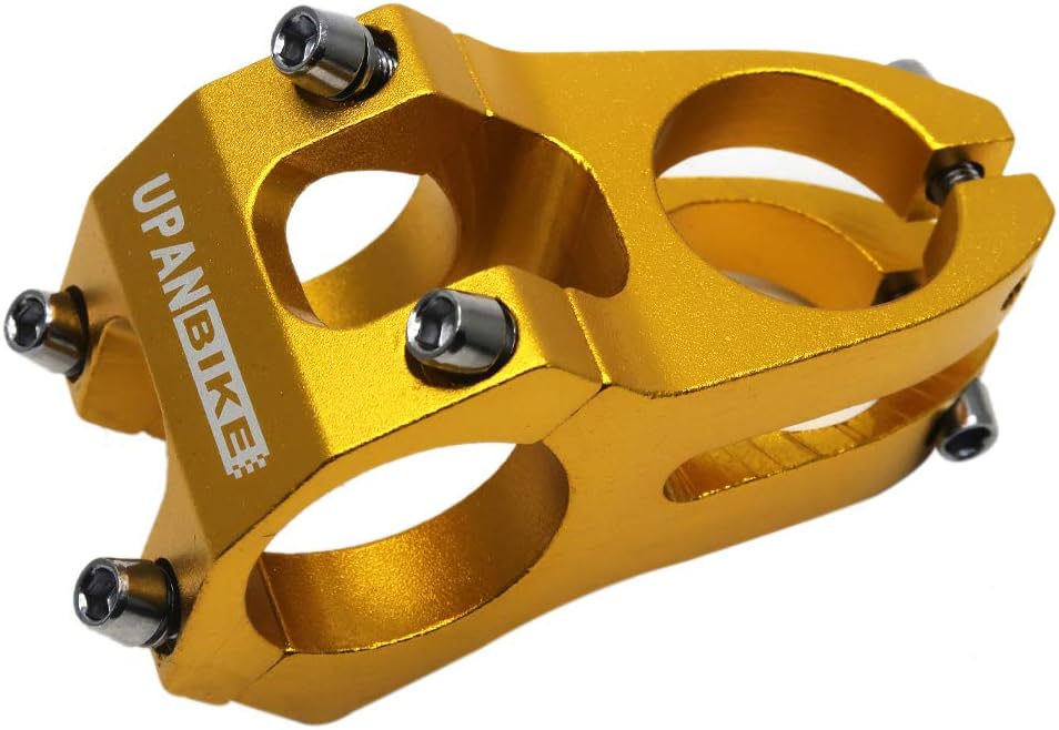 UPANBIKE 31.8mm Bike Stem 45mm Length Aluminum Alloy Short Stem for Mountain Bike Road Bicycle, Golden