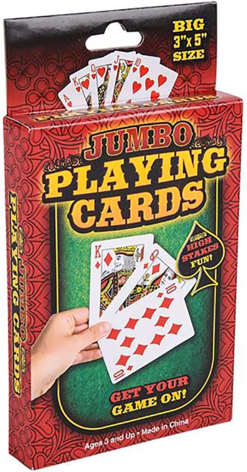 The Dreidel Company Children's Playing Cards Deck, Deck of Cards, Games, Family Fun, Party Favors (Large Playing Cards (3"x5" in), Single)
