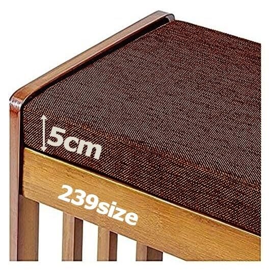 Coussins de banc d'extérieur marron café 45x150 cm pour banquettes de jardin