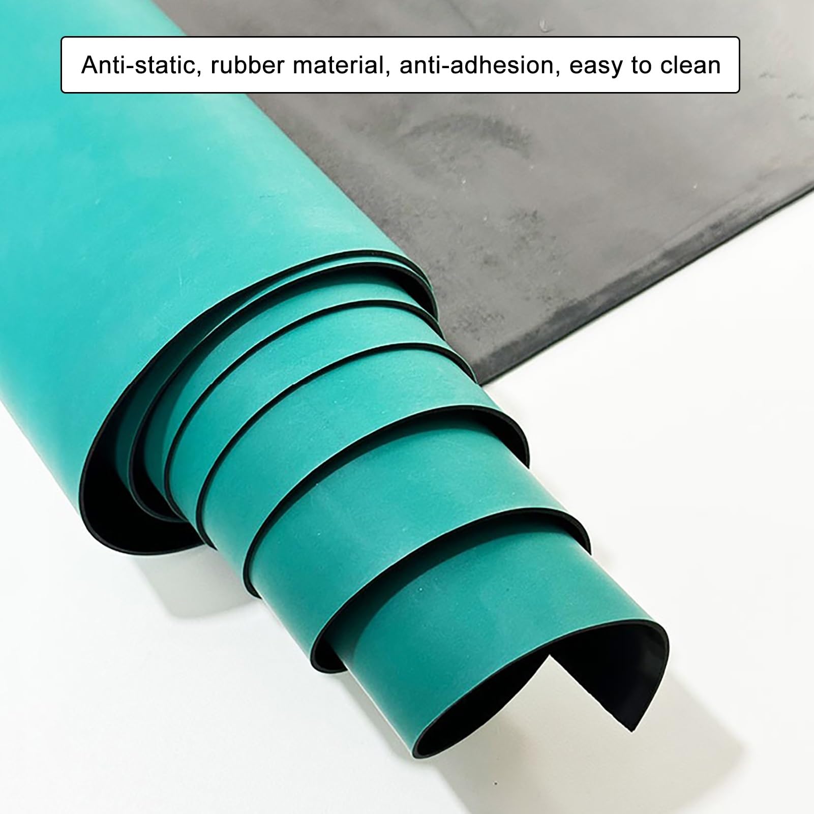 Tappetino antistatico per banco da lavoro in gomma resistente alle alte temperature, per laboratorio e manutenzione, spessore 3 mm, ideale per superfici di lavoro (60 x 1000 cm)