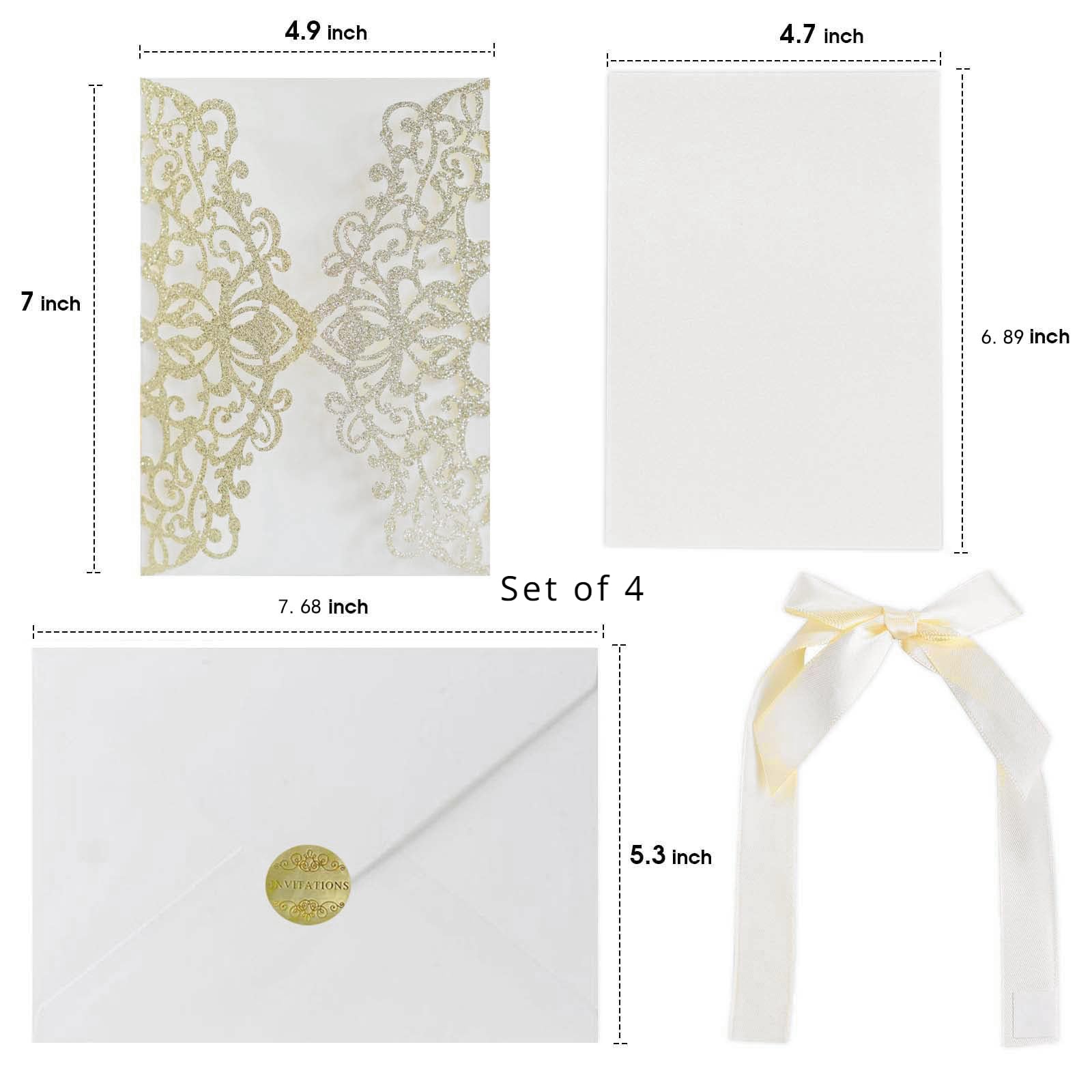 Hochzeitskarte Einladungsschreiben „Happy Event“ in Gold, Frühlingszwiebelpapier, Pulver, Hochzeitseinladungsschreiben, Grußkarte, Laser-Hohl-Einladungsschreiben Hochzeitskarten(Noir)