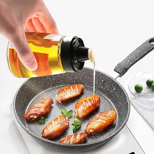 Miniatura 4 de TINMIX Botella dispensadora de aceite a prueba de fugas para campamento al aire libre, 5.4 fl oz5.4 onzas, aceite de oliva de vidrio y vinagre, bien