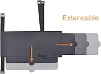 Vista 5 de Extensor de visera de automóvil, extensor de parasol para parabrisas y ventana lateral (negro)