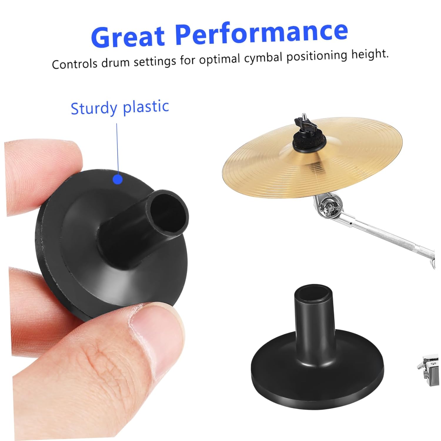 100pcs Cymbal Holders Drum Cymbal Sleeves Flange Base Easy to Replace Drum Kit Parts