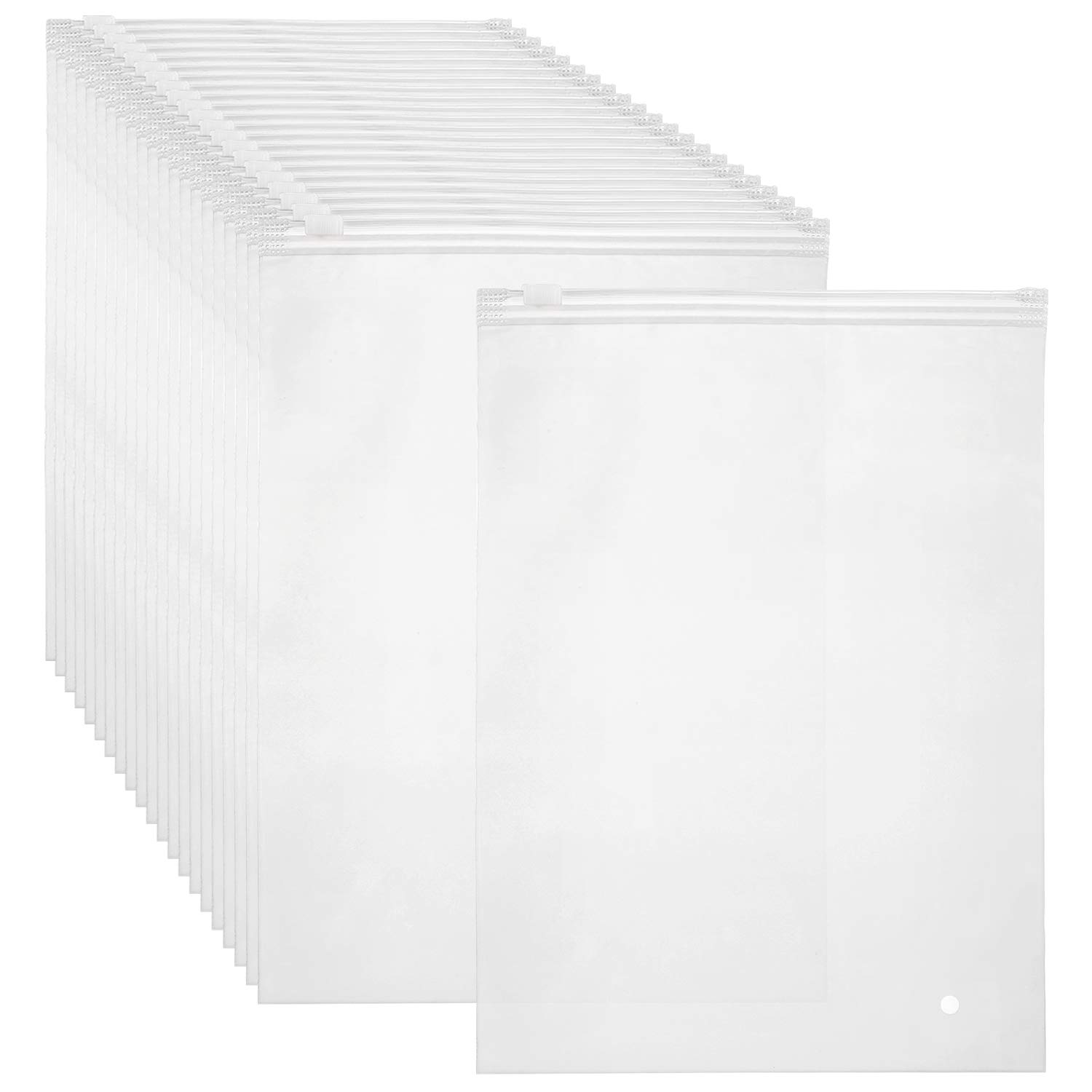 Hottest Sales ENPOINT Clothes Packaging Bags for Shipping, 100 Count 10x13 inch Frosted Zipper Plastic Bags for Clothing, Clear Plastic Apparel Bag for Packaging T-Shirt, Shirt, Document, 3 Mil, with Vent Holes