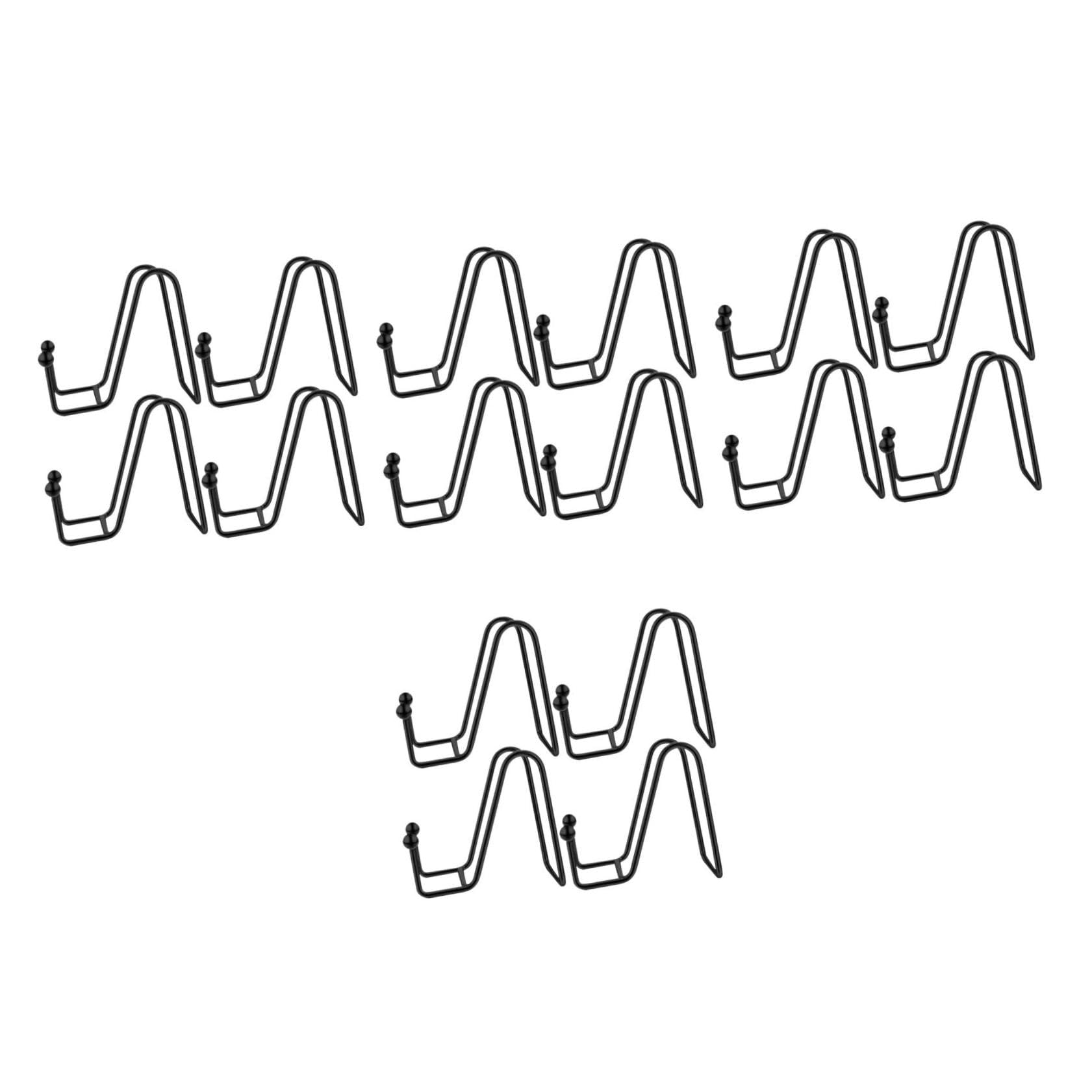 Zerodeko 4 Set Portalibri Portalibro Card Holder Tavola Addobbi Etichetta Portapiatti Cremagliera Piccoli Cavalletti da Esposizione Supporto Piatto Decorativo Ferro da Stiro Black 4 Pezzi*4