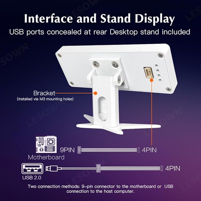 Monitor de Temperatura para PC 3.4 Pulgadas HD IPS miniatura 9