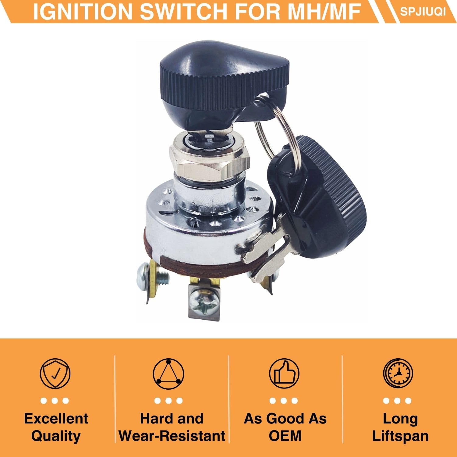 Ignition/Light Switch 180681M93 60820 for Tractors Massey Harris 33 44 50 55 555 Massey Ferguson TE20 TEA20 TEF20 TO20 TO30 TO35 40 35 50 65 85 88 202 204 F40