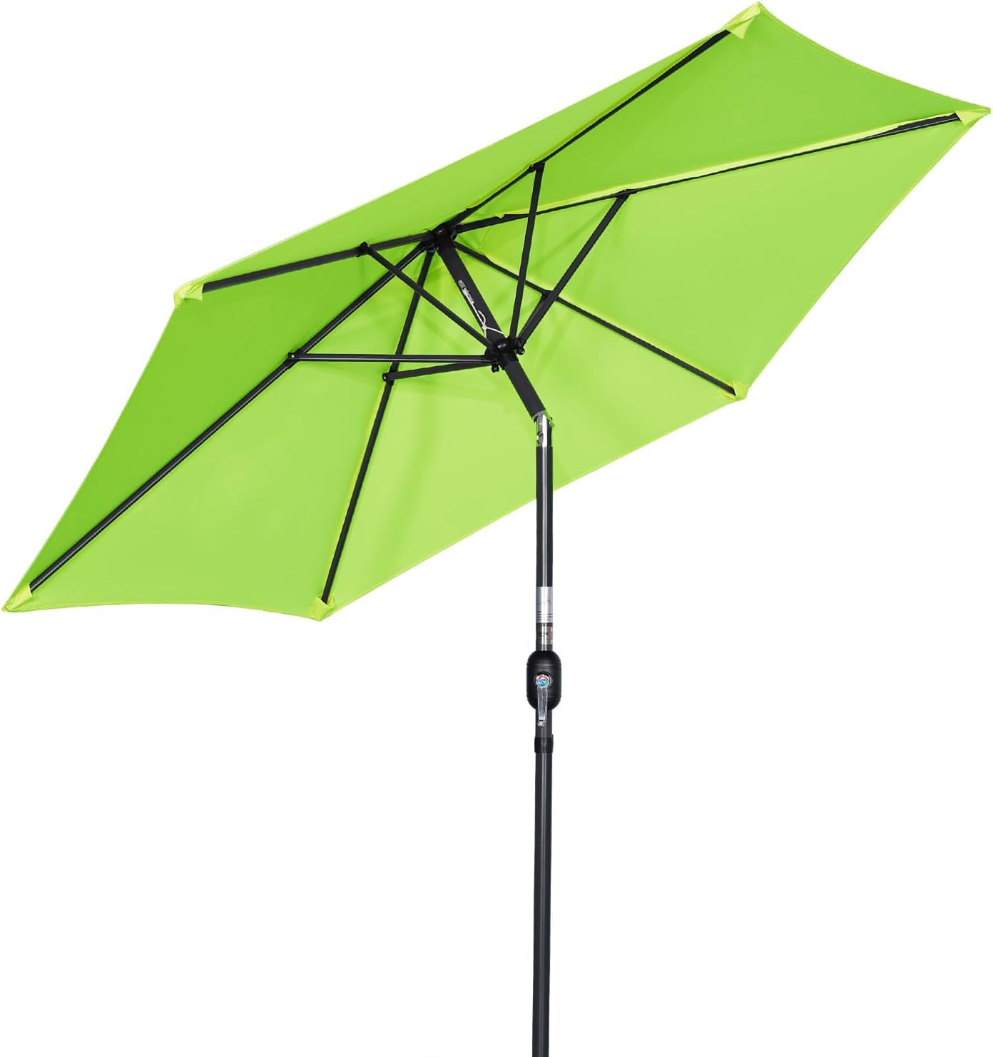 Angel Living Garden Parasol Umbrella 300cm Aluminum Parasol Sun Shade for Garden Patio Furniture (Lemon green)