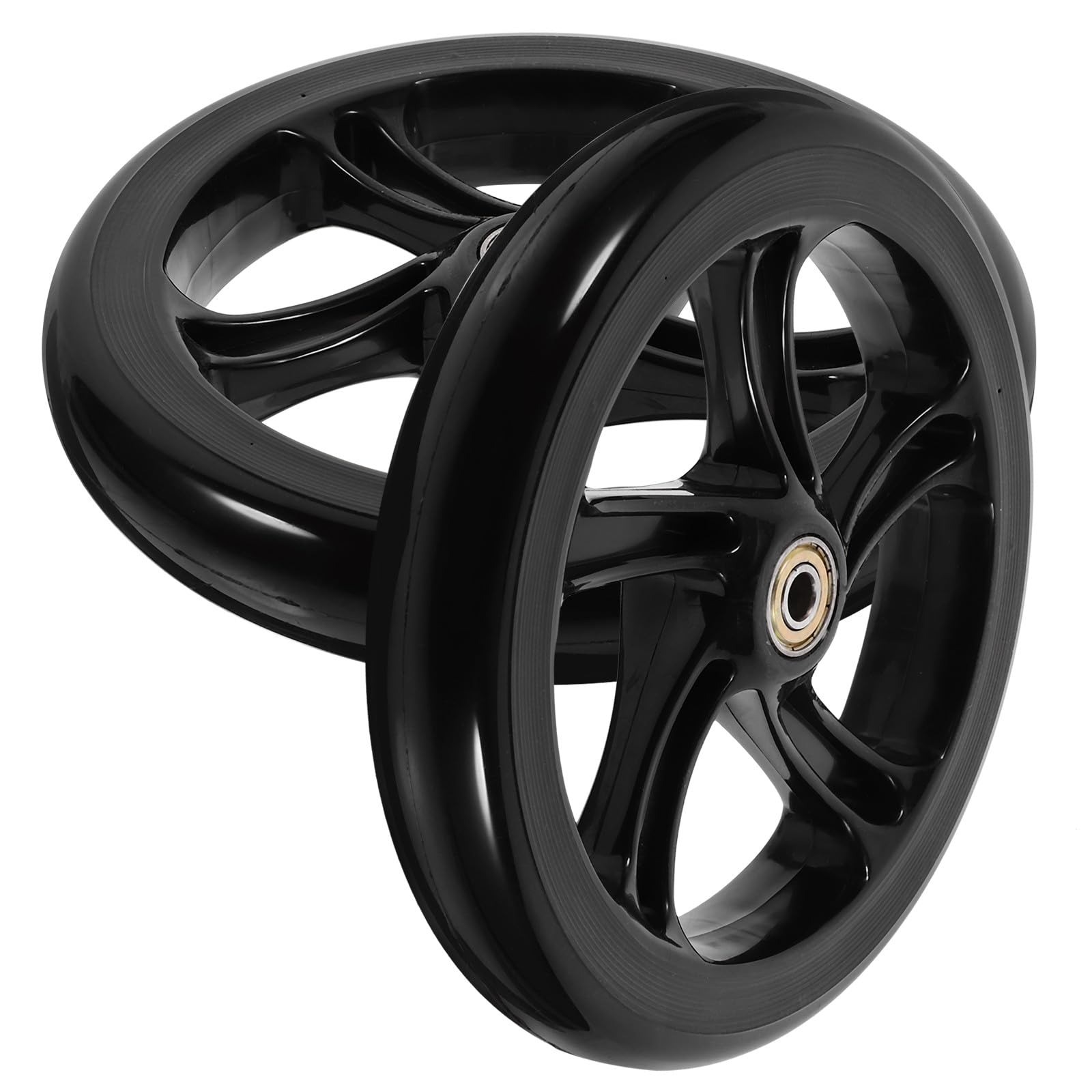 ifundom Ruedas de Pu para Scooter y Silla de Ruedas, 2 Piezas Resistentes al Desgaste y Rodamiento Fluido, Ideales para Patinetes y Uso en Trucos