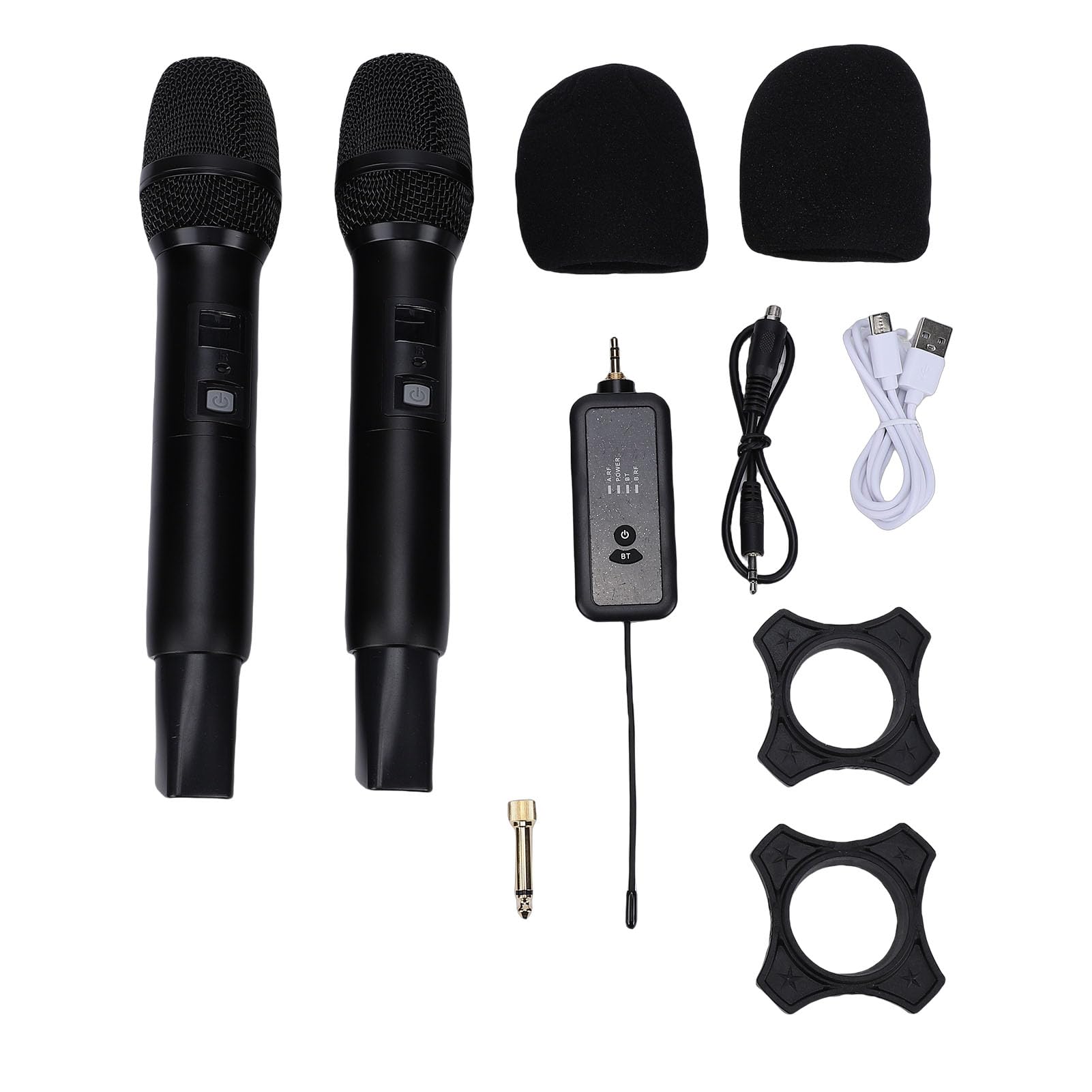 Microfonico Portatile Wireless, Microfono Dinamico, Voce Chiara per Riunioni di Karaoke in Streaming Live, Portatile Leggero per Prestazioni All'aperto