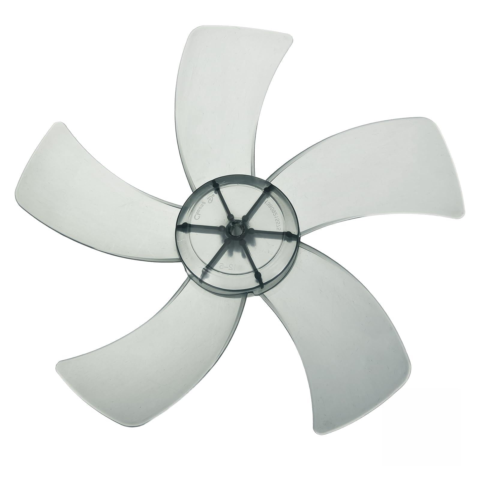 sourcing map Plastic Fan Blades Replacement (12 Inch, Black) 5 Leaves with Nut Cover - Universal Standing Fan Blades, Fits Desk/Table/Pedestal/Standing Models