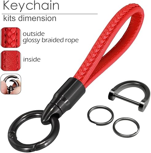 Miniatura 10 de Lcyam Funda para llavero con correa para llavero para Nissan 2023 2024 5 botones rojo Pathfinder Versa Smart Car Key, color verde