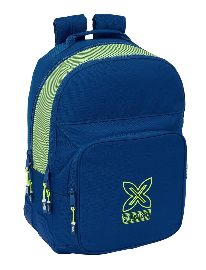 Safta Munich North – Children's School Backpack, Ideal for Children of Different Ages, Comfortable and Versatile, Quality and Resistance, 32 x 15 x 42 cm, navy, M, Casual
