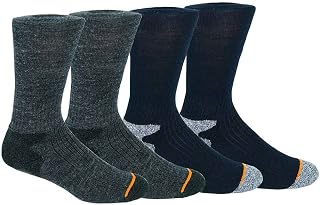 Weatherproof Premium 4-Pair Men's Wool Blend Crew Socks