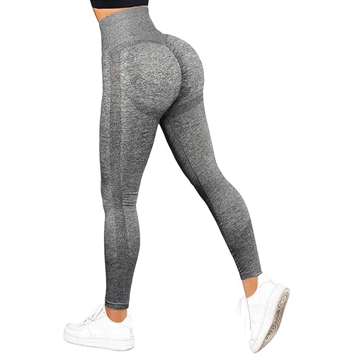 SUUKSESS Women Scrunch Butt Lifting Seamless Leggings Booty High Waisted Workout Yoga Pants
