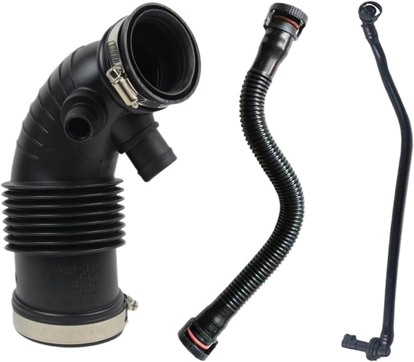11157608144 11157614690 13717597586 Air Duct Filtered Pipe Air Intake Hose With Steel Ring Compatible With BMW F20 F21 F30(1 Set)