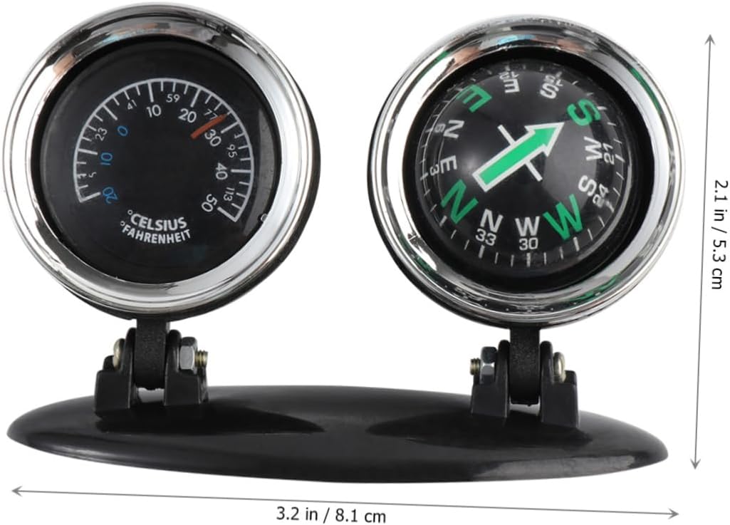 1 Dashboard Compass Car Thermometer Guide Ball Car Ornaments Direction Dashboard Ball Auto Accessories
