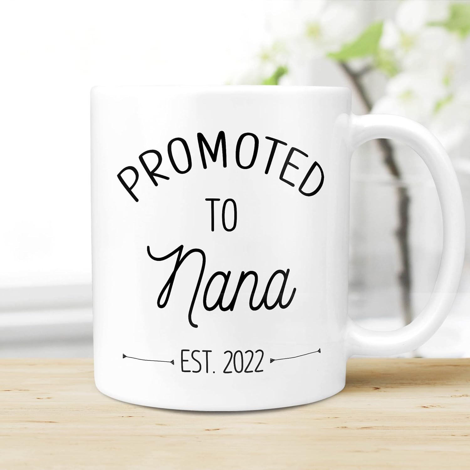Promoted to Nana 2022, Baby Reveal, First Time Grandparents, Pregnancy Announcement, Baby Shower Party,For New Grandparents, Future Grandma, Mothers Day, Ceramic Coffee Mugs - 15 oz