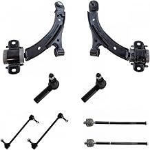 TRQ Front Steering & Suspension Kit Control Arm with Ball Joint Sway Bar Stabilizer Link Tie Rod Compatible with 2011-2014 Ford Mustang