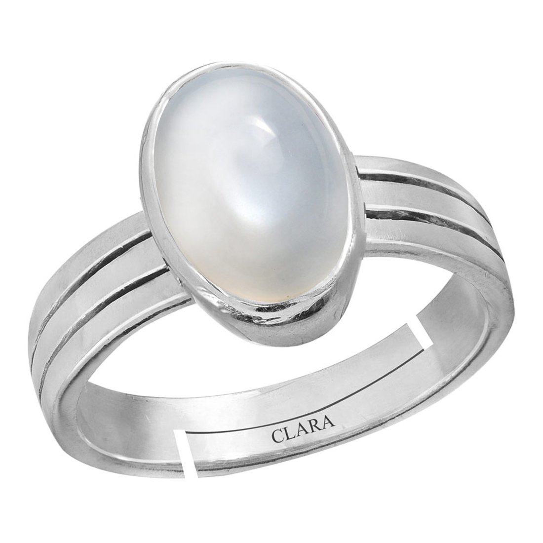 Clara Moonstone 4.8cts or 5.25ratti Stone Silver Adjustable Ring for Men (B0752F1PP8) Amazon Price History, Amazon Price Tracker