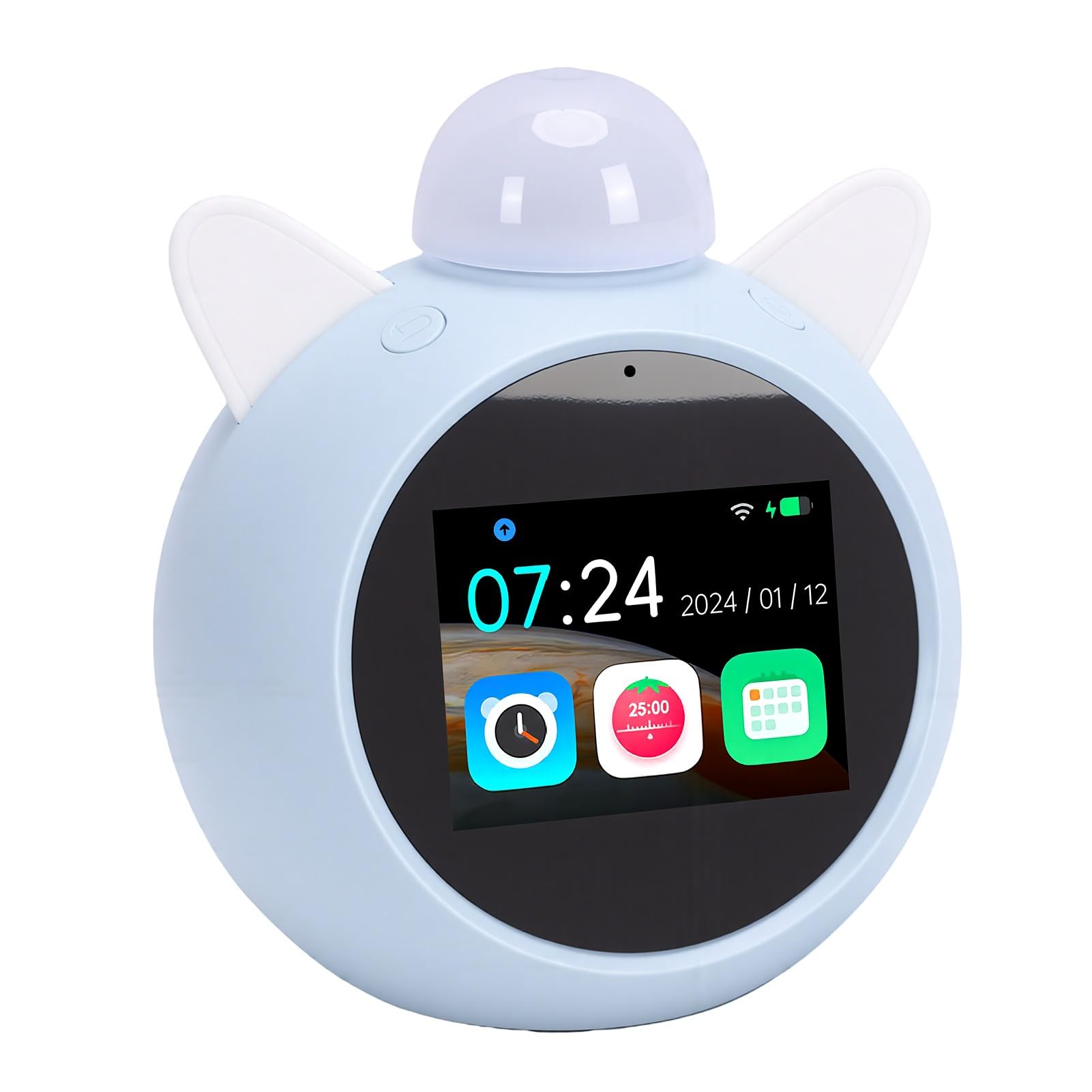 Dpofirs Sveglia Intelligente AI, Orologio Parlante con Attivazione Vocale, con Storie della Buonanotte, Rumore Bianco e Musica Rilassante, for Camera da Letto e Routine del Sonno,
